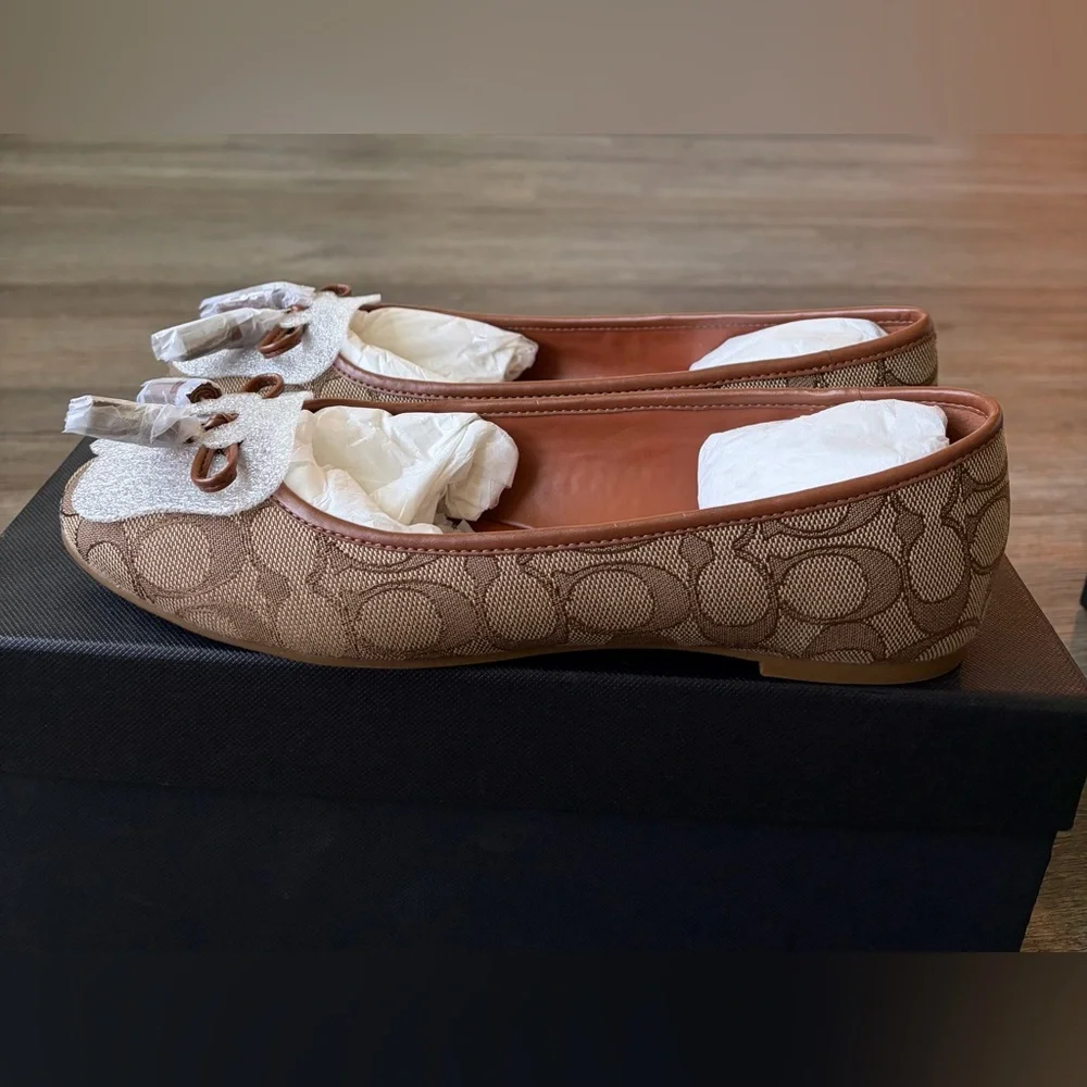 Coach Tan Signature Loafers - Picture 3 of 6